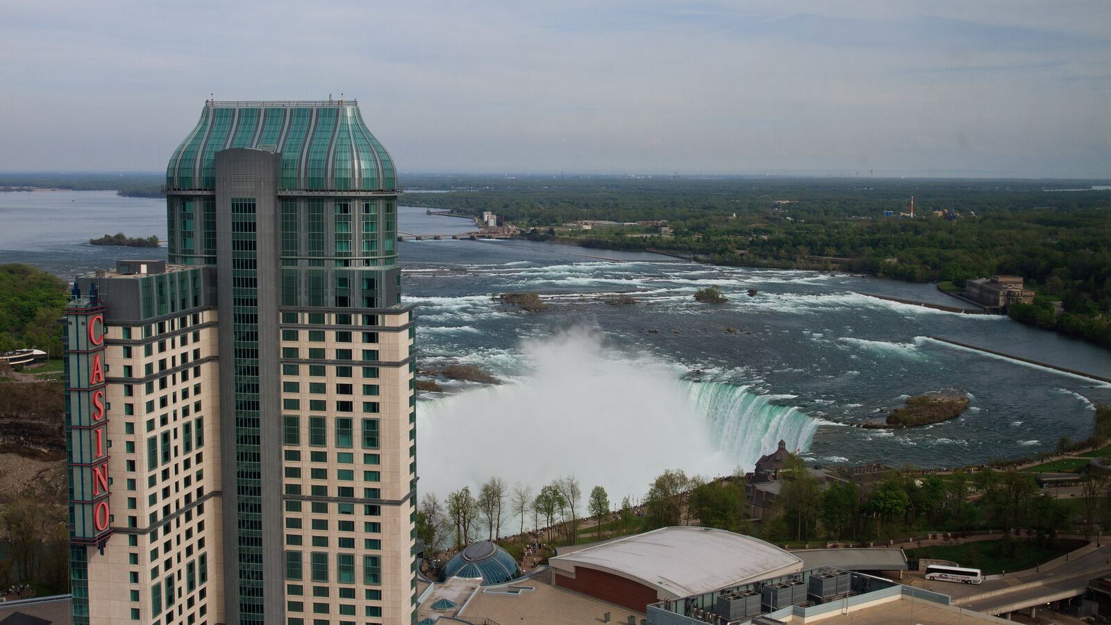 Fallsview Casino Resort hotel tower above the Horseshoe Falls